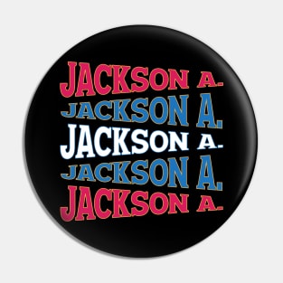 TEXT ART USA ANDREW JACKSON Pin