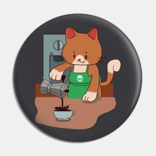 Barista cat Pin