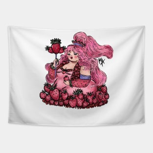 Strawberry Queen (design available with background and quote too) Tapestry