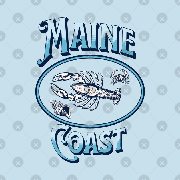 Maine Coast Lobster Crab Seashell by ArtisticRaccoon
