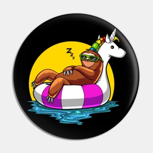 Sloth Riding Unicorn Float Pin
