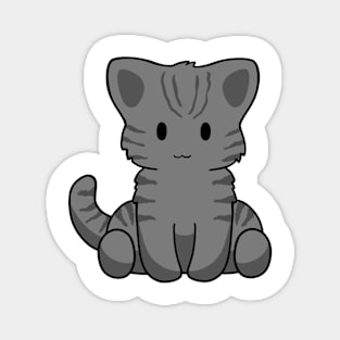 Cute Black Tabby Kitty Magnet