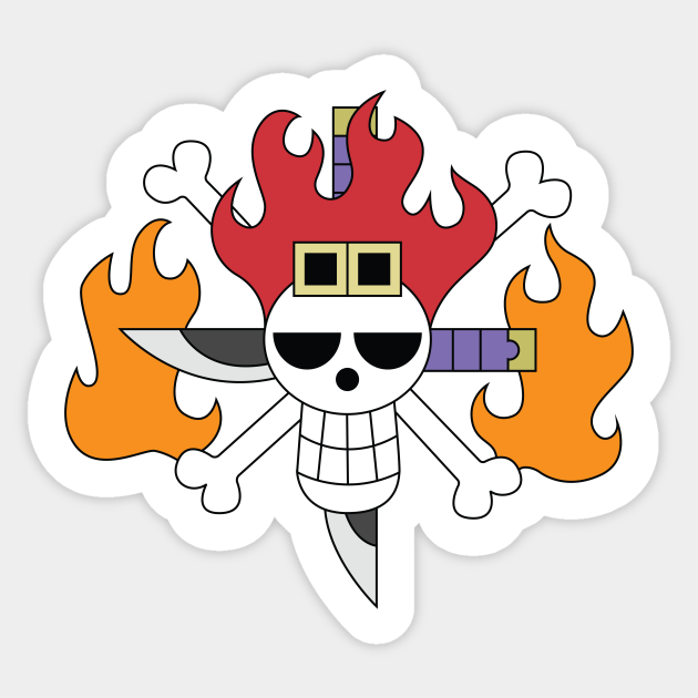 Fortalecer Aventurarse Convocar Eustass Kid Pirates Logo - Eustass Kid - Sticker | TeePublic