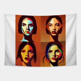 Faces of women Tapestry