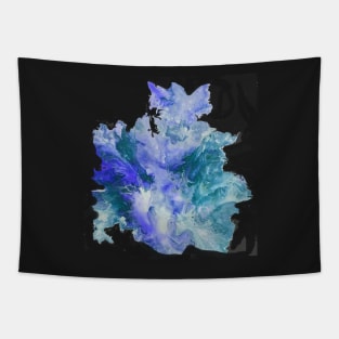 Splashes of Teal and Purple Tapestry