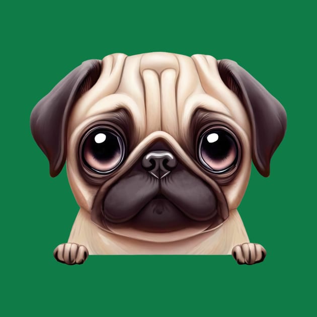 Lovely Pug Design by Art By Mojo