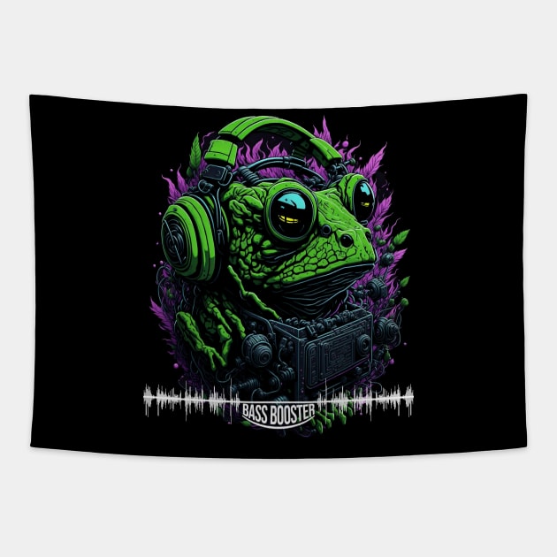 TECHNO FROG RAVE Tapestry by EBAN