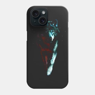 Night Wolf coming out of the darkness. Phone Case