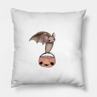 Bat with Halloween Treats Pillow