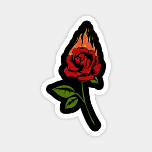 Fire Rose Magnet