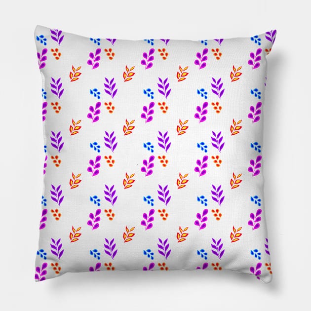 Cute and Colorful Different Varieties of Leaves Pillow by aybe7elf