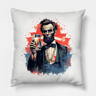 Abe Drinkin 4th Of July Shirt Independence Day Pillow