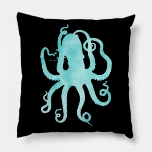 Turquoise Octopus Pillow