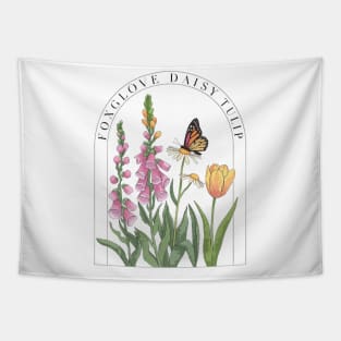 Foxglove-Daisy-Tulip Tapestry