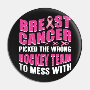 Breast Cancer Awareness Hockey Team Matching T-shi Pin