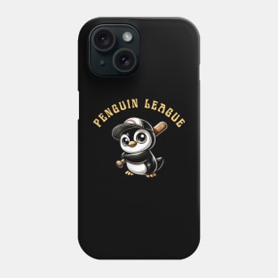 Little penguin baseball league Phone Case