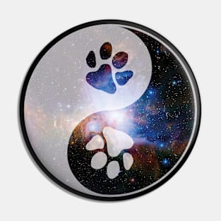 Cosmic Paw Yin Yang Pin