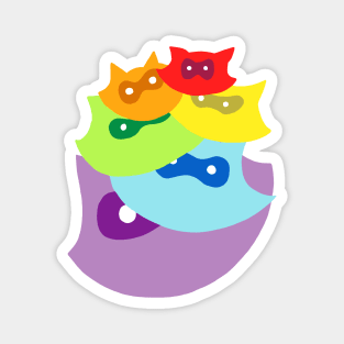 Rainbow Raccoon Stack Magnet