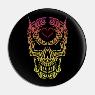 Skull love Pin