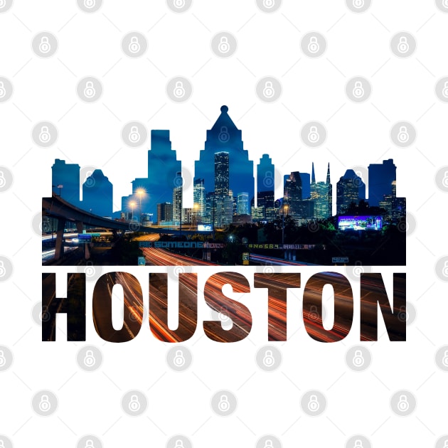 Houston Tx Skyline by LED Graphix