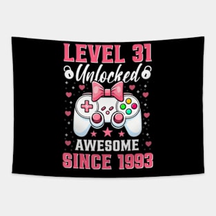 Level 31 Unlocked 31 year old 31st birthday gamer girl Tapestry