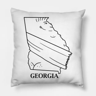 A funny map of Georgia 2 Pillow