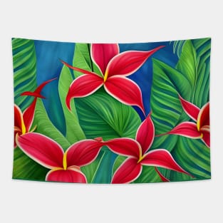 Tropical Flowers Four Tapestry