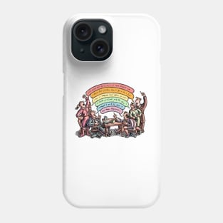 Rainbow Conversation at Meeting Phone Case