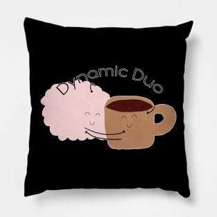 Coffee and Brain are the Dynamic Duo! Pillow