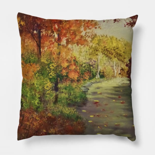 Autumn Splendor Pillow by Allison Prior Art