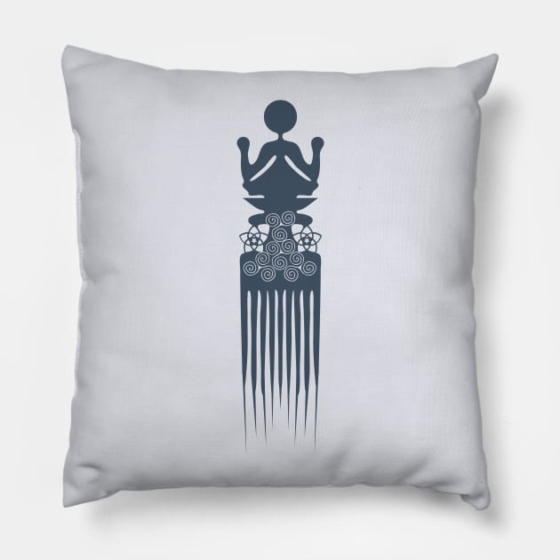 Adinkra Duafe Comb Pillow by tatadonets