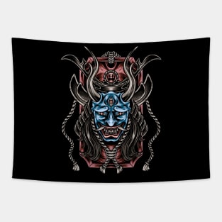 Samurai Mask Tapestry