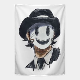 High rise invasion Sniper mask in a watercolor art design Tapestry