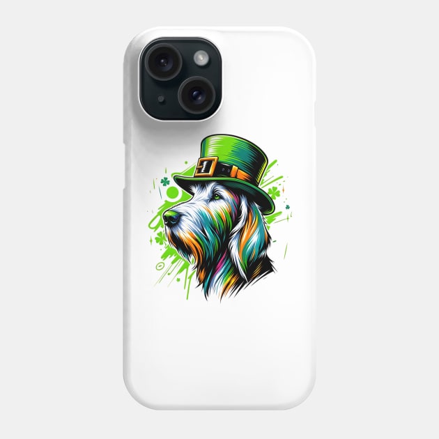 Spinone Italiano Enjoys a St Patrick's Day Celebration Phone Case by ArtRUs