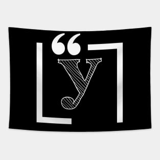 Letter Y: Monogram Initial letter y Tapestry