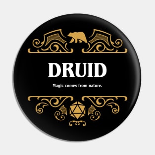 Druid Class Tabletop RPG Gaming Pin