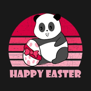 Happy Easter Panda Design T-Shirt