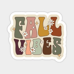 Fall Vibes Graphics Typography Magnet