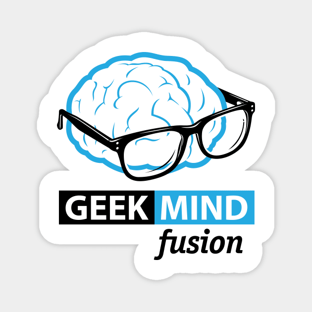 Geek Mind Fusion Brain Logo v 2.0 Magnet by GeekMindFusion