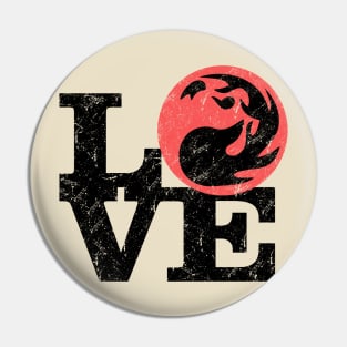 Love Red Mana Magic The Gathering Pin