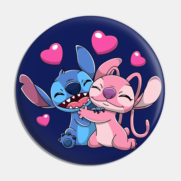 Stitch & Angel Valentines Pin by JonWKhoo