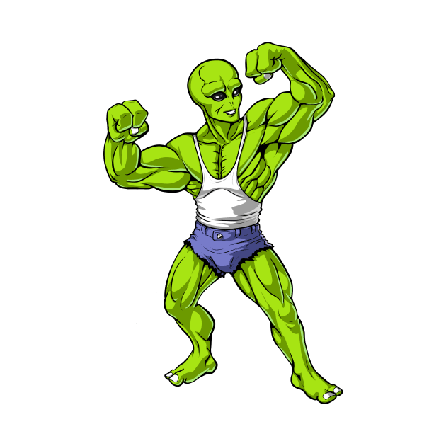 Space Alien Fitness Bodybuilding by underheaven