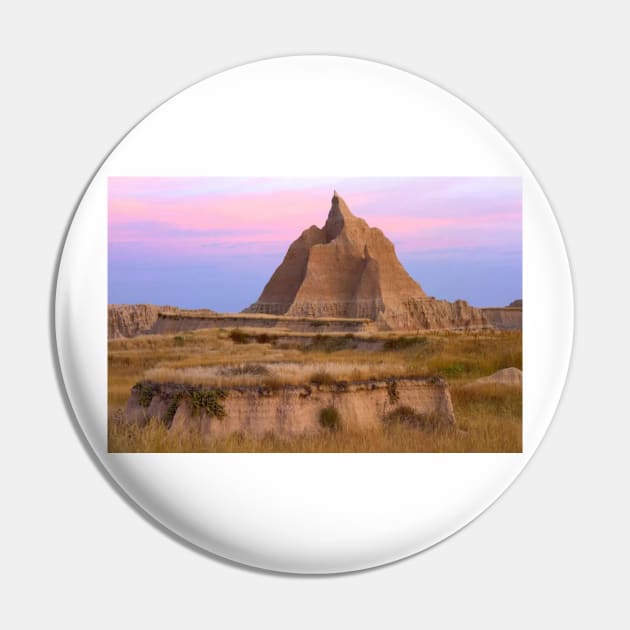 Landscape Showing Erosional Features With Grassland Badlands National Park Pin by RhysDawson