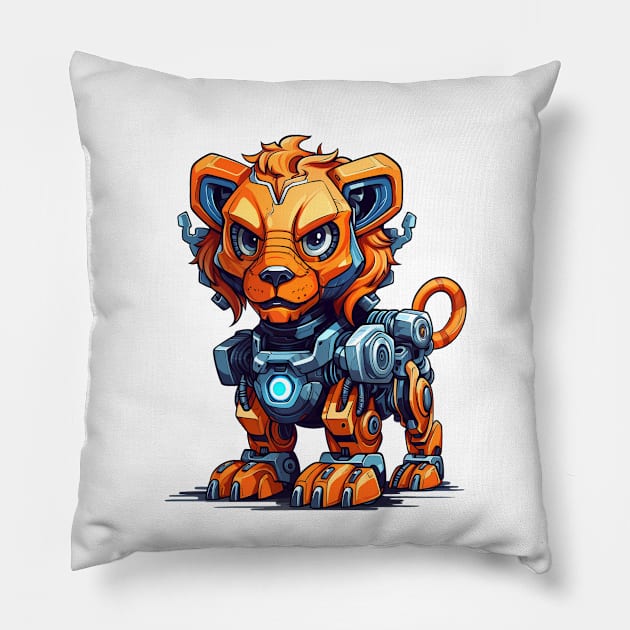 Cartoon lion robots. T-Shirt, Sticker. Pillow by AndreKENO