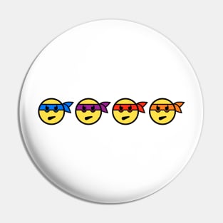 Smiling Ninja Turtles Pin