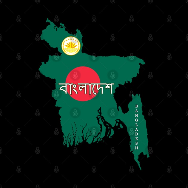 Bangladesh flag & map by Travellers