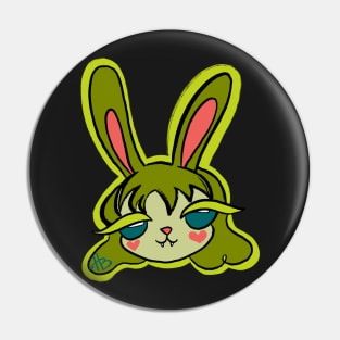 Green Bun Girl Pin