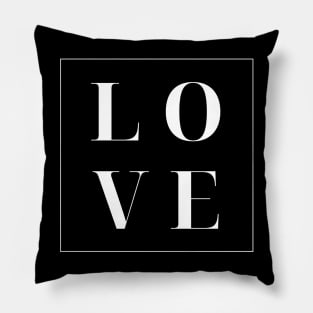 Love. Simple Love Quote. Show your love with this design. The Perfect Gift for Birthdays, Christmas, Valentines Day or Anniversaries. Pillow