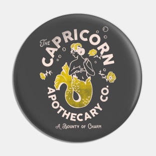 "Capricorn Apothecary Co: A Bounty Of Charm" Cool Zodiac Art Pin