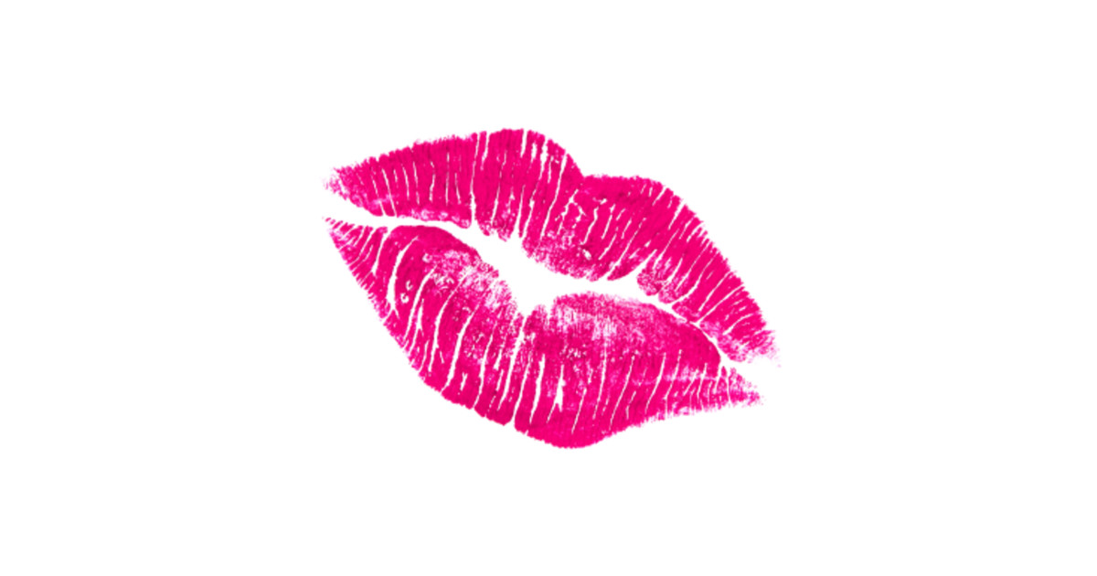 lipstick print - Kiss - Sticker | TeePublic